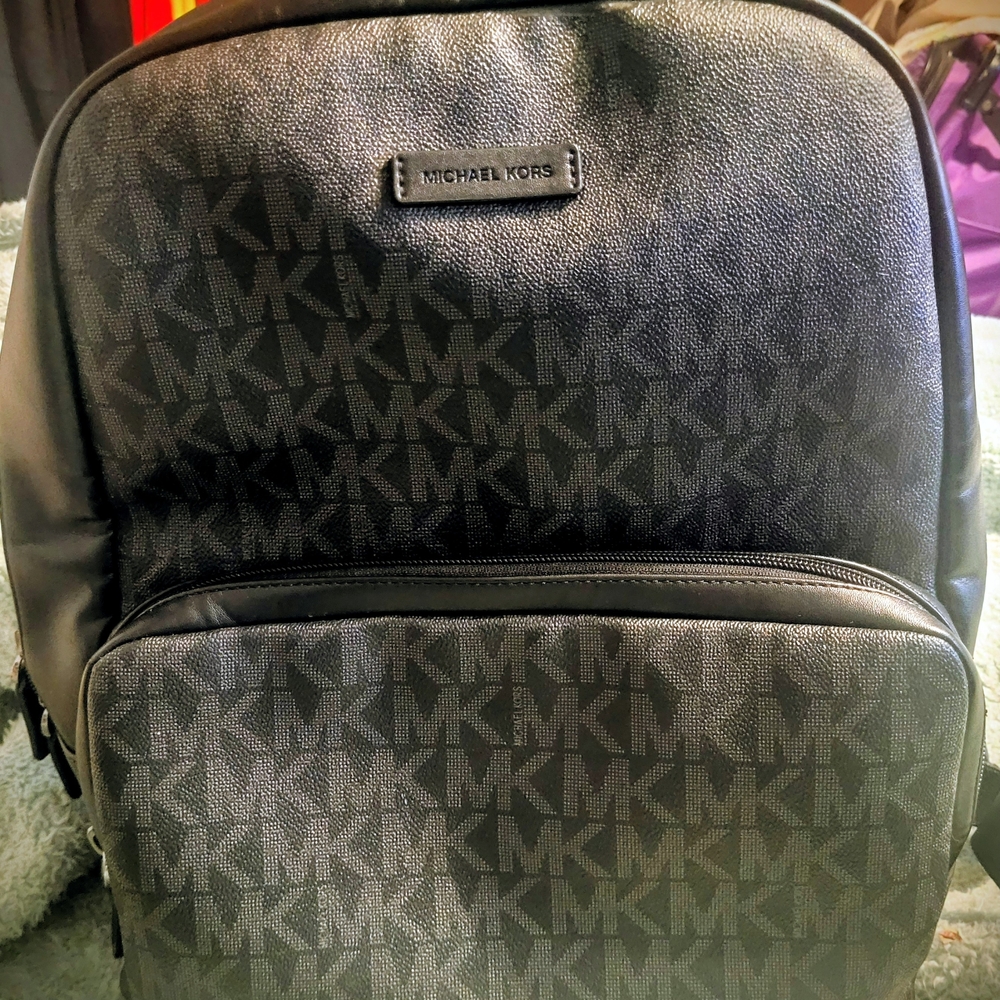 Michael Kors Monogram Black Backpack